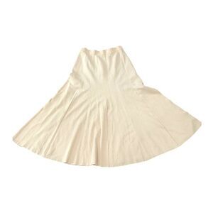 Vintage‎ Madeleine Size 8 Peachy Pink Split Midi Skirt Retro Academia